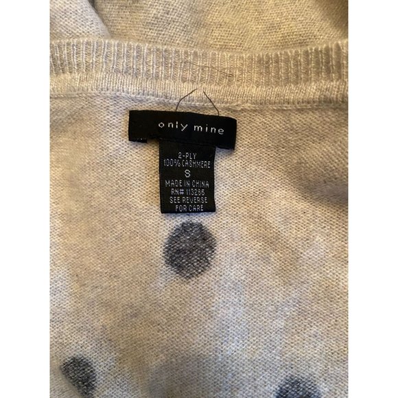 Ladies Small Only Mine 100% Cashmere 2-ply Polka Dot Sweater - Picture 2 of 3
